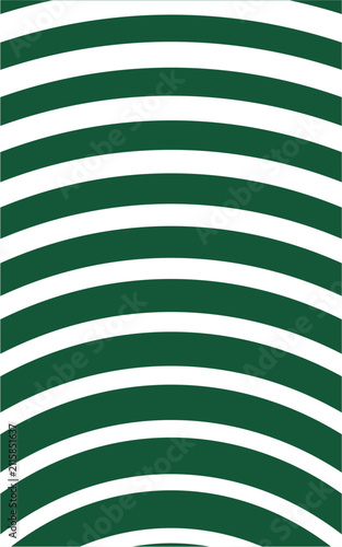 Minimalist green and white curved stripes background vector, abstract geometric ripple pattern, modern wavy line texture for branding and packaging, elegant concentric arc wallpaper design