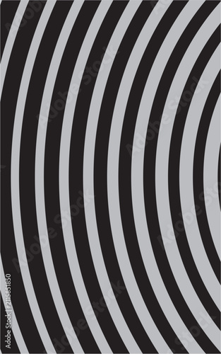 Hypnotic concentric circles background, monochrome optical illusion vector pattern, black and white psychedelic ripple texture, abstract geometric spiral wallpaper for modern graphic design