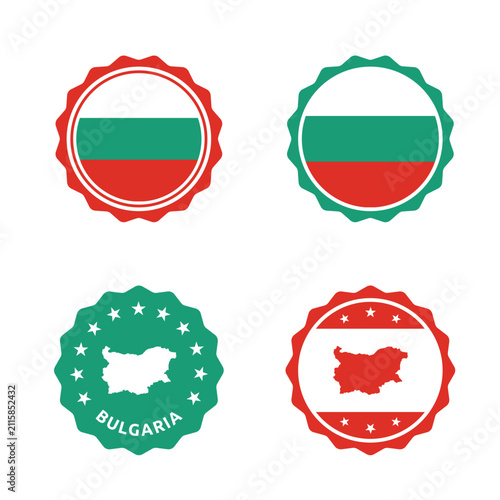 Bulgaria stamp set, Bulgarian product label