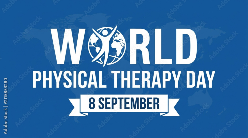 Fototapeta premium World Physical Therapy Day September 8 Banner Illustration