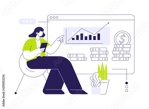Make investments isolated cartoon vector illustrations.