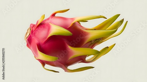 Fresh red dragon fruit on a soft background