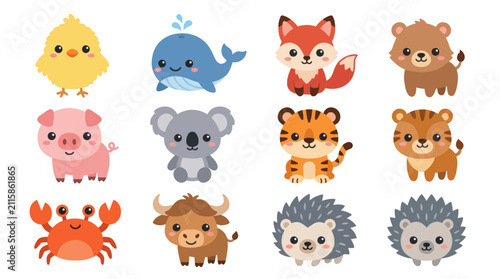 Photography Cute cartoon animals collection