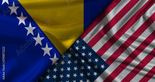 Quadro su tela Bilateral relations between Bosnia and Herzegovina and United States