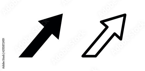Upward growth diagonal arrow icon