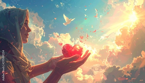 Heart Harmony person holding red heart