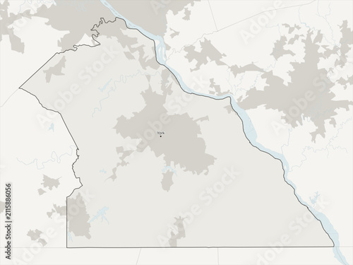 Fotografie York-Hanover metropolitan area vector map with county boundaries, urban footprin