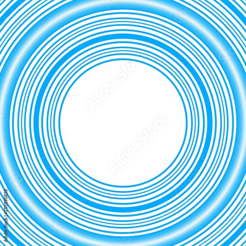 ​Abstract Blue and White Concentric Circles Background with Hypnotic Circular Lines and Creative Filter Distortion Target Texture