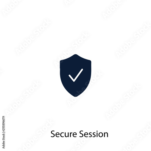 Secure Session vector icon illustration sign