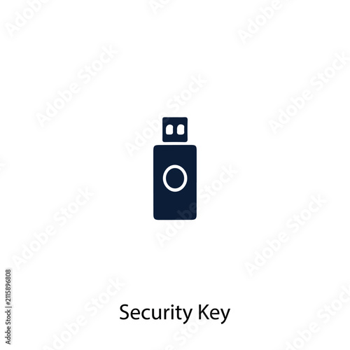 Security key vector icon illustration sign