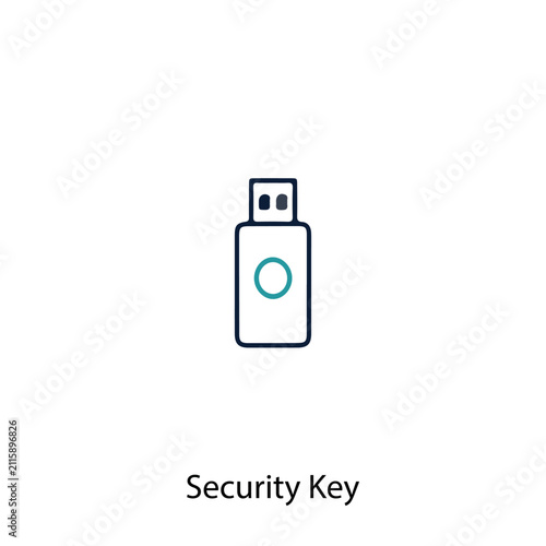 Security key vector icon illustration sign