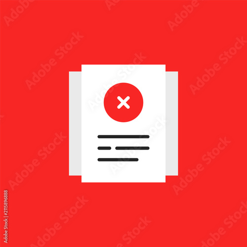 evaluate result or bad review icon like paperwork