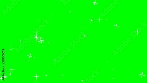 Floating Stars Green Screen