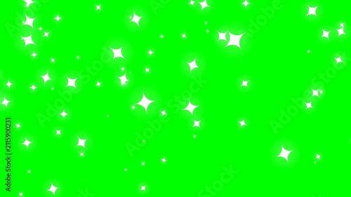 Tiny Glitter Stars Green Screen