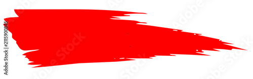 Konstfotografi Red Grunge Paint Brush Stroke Hand Drawn Dry Brush Smear Banner Element with Tor