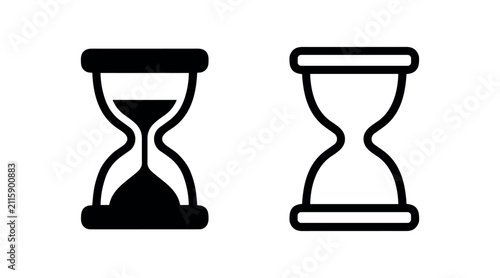 Hourglass Timer and Time Management Icons