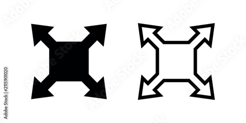 Canvas Print Maximize expand arrows full screen icon