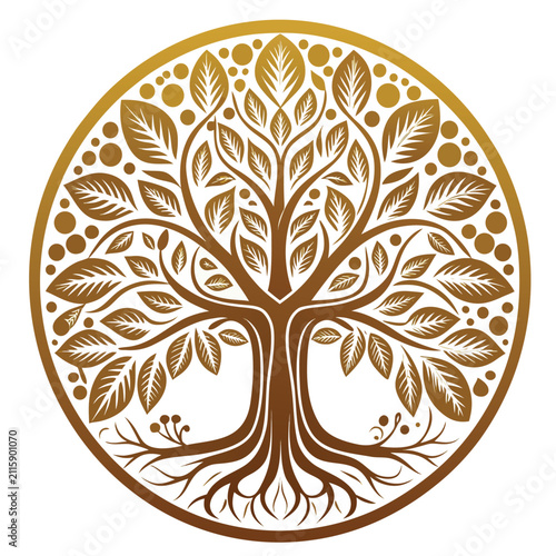 logo vector icon sacred tree