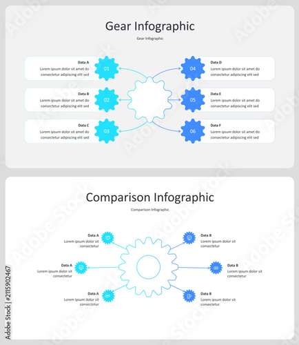 Gear Cogwheel Process Infographic Vector Presentation Template