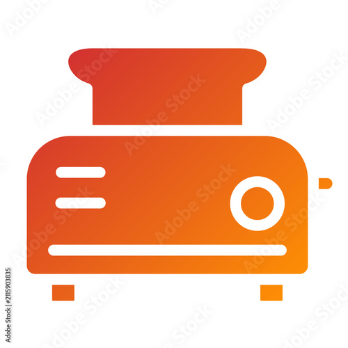 Toaster line icon style