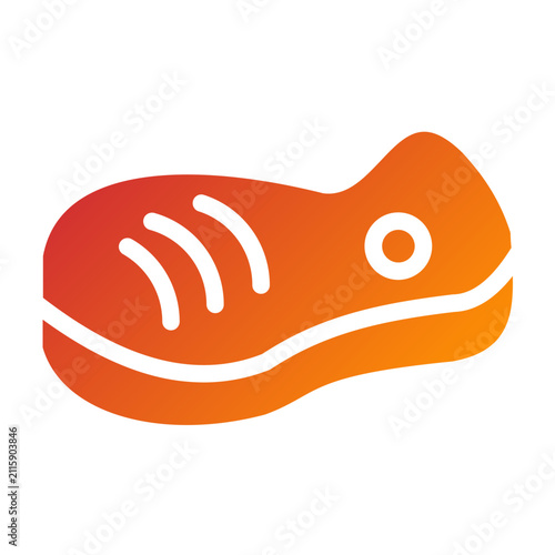 Steak line icon style
