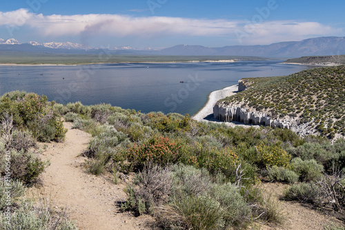 Картината върху платно Trail overlooking Crowley Lake in California's Eastern Sierra