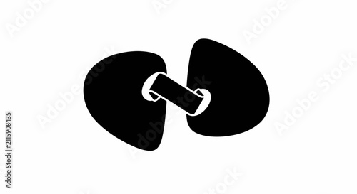 Abstract minimalist symbol representing connection and unity