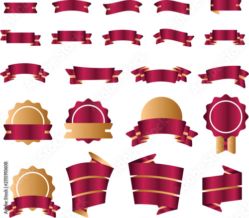 Foto A collection of vector ribbon elements with elegant and dynamic designs