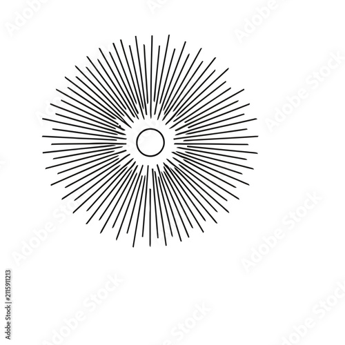 Sunburst with Circle