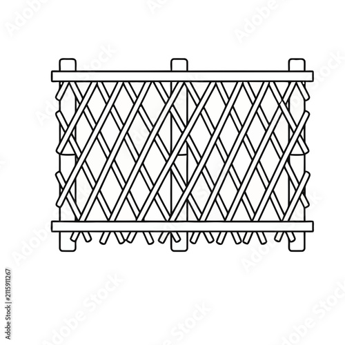 Woven fence section