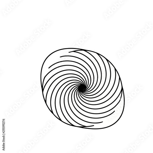 Black and white spiral vortex