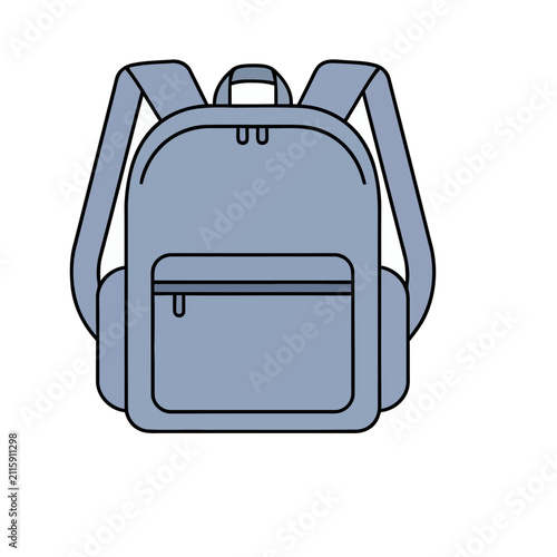 Blue Backpack Icon