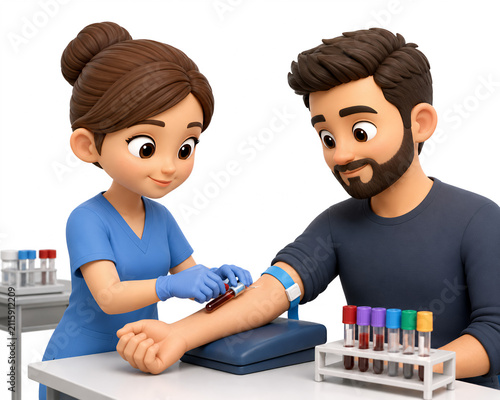 Healthcare Professional Collecting Blood Sample for Laboratory Testing