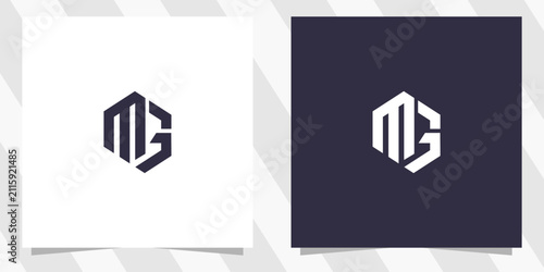 Foto letter mg gm logo design vector
