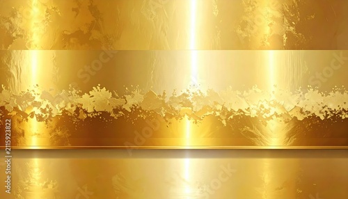 A textured gold background with horizontal bands and shimmering light effects