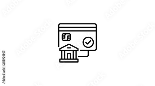 Verified bank credit card and financial transaction icon