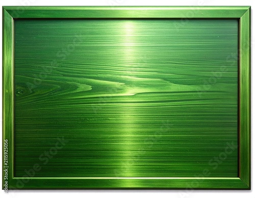 Green brushed metal texture within a simple green frame