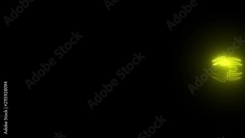 Abstract glowing yellow particles pulsing on a dark background with cinematic motion