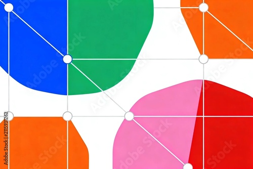Vibrant Abstract Geometric Pattern with Bold Colors
