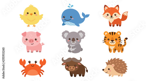 Photography Cute cartoon animals collection