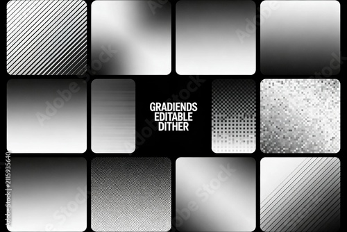 Black and White Gradient Textures Collection
