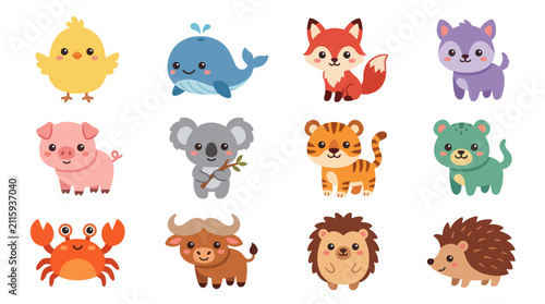 Photography Cute cartoon animals collection