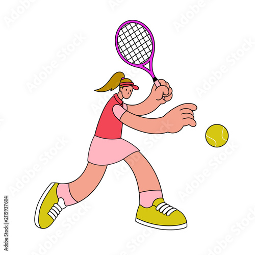 Women enjoying Playing Tennis in Simple Style