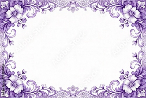 Elegant Purple Floral Frame Design