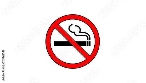 No smoking sign prohibition symbol prohibition.