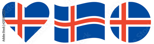 Foto Iceland flags set