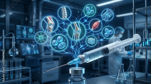 Regenerative medicine and stem cell therapy research concept
