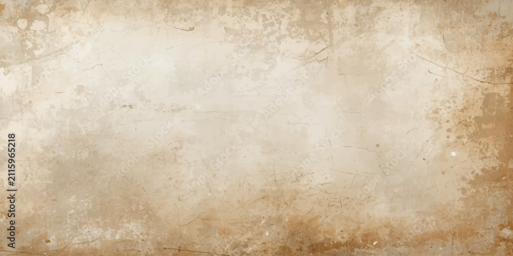 Fototapeta premium Vintage Old Paper Texture Background with Aged Parchment Surface Antique Grunge Stains Worn Brown Beige Page Pattern and Retro Blank Wallpaper Design