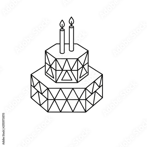 Two Tier Cake with Candles