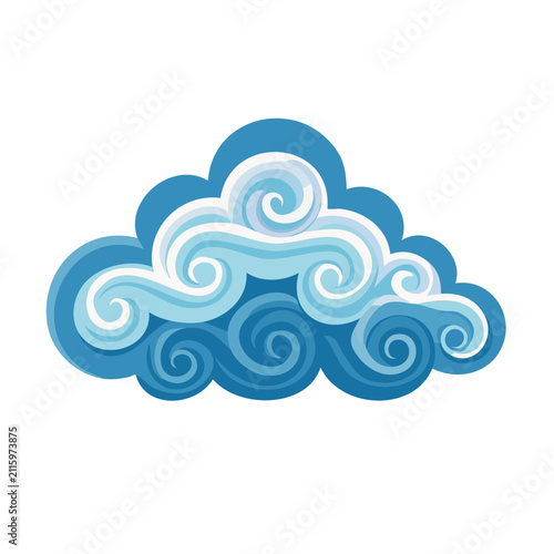 Swirling Cloud Vector Illustration